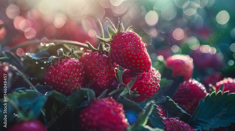 Fresh raspberries with water droplets in natural lighting Fresh raspberries with water droplets in natural lighting