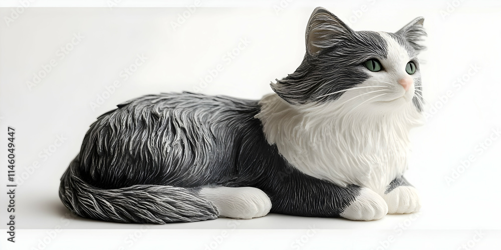 custom made wallpaper toronto digitalGray and White Cat Figurine