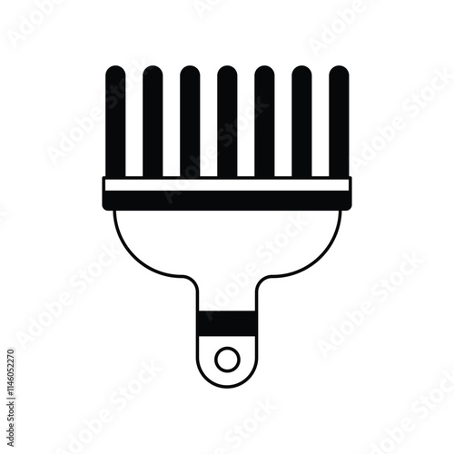 scratcher glyph icon with white background vector stock illustration