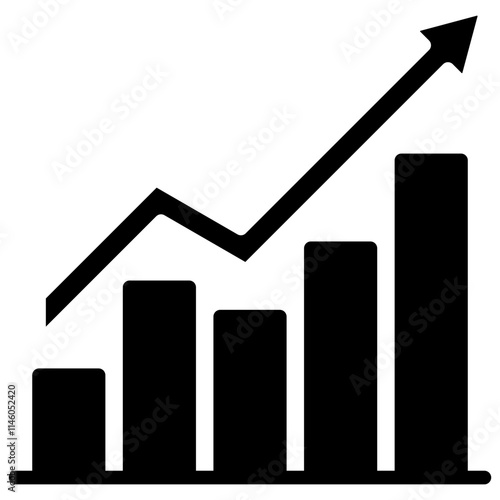 Increasing stocks graphic icon
