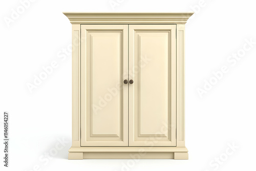 Wallpaper Mural Cream Wooden Armoire 3D Render Torontodigital.ca