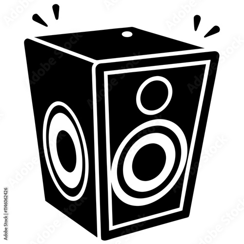 Minimalist speaker vector art illustration