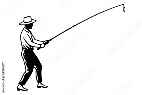 man fishing on the river