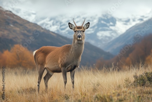 white-tailed deer (Odocoileus virginianus). Beautiful simple AI generated image photo