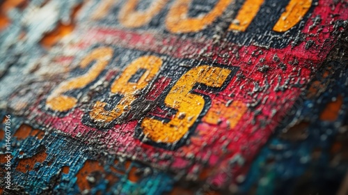 Close-up of a winning ticket, adorned with bold numbers and bright colors, set against a rich backdrop.