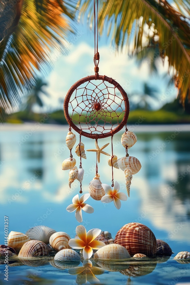 Obraz premium Dreamcatcher in nature. Selective focus.