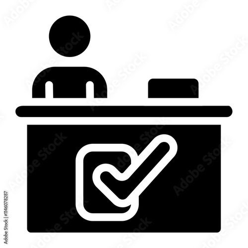 Check-in counter Solid Icon