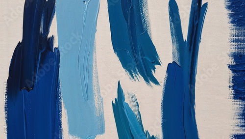 blue and white stripes  Oil Painting. Brush Strokes Canvas Texture.