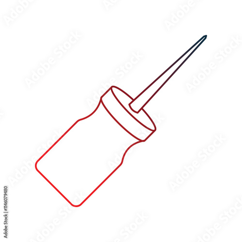 awl outline gradient icon with white background vector stock illustration