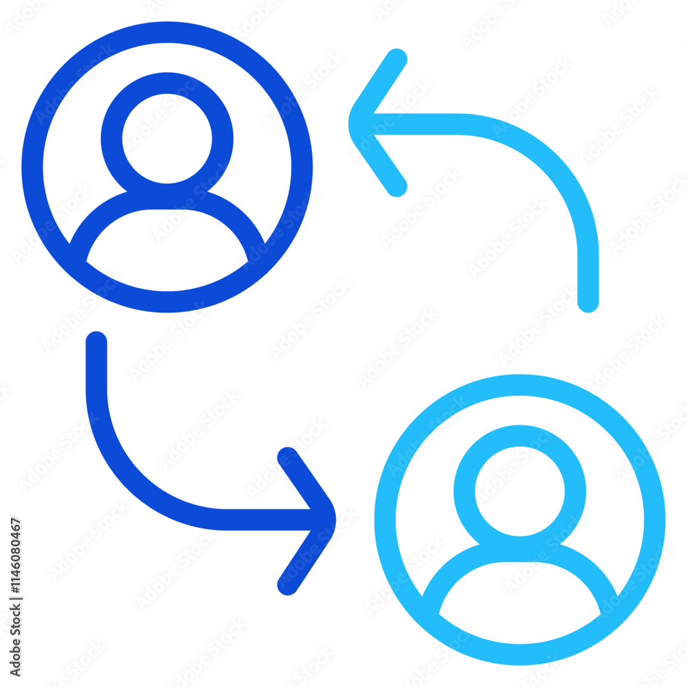 Customer engagement Duoline Icon Customer engagement Duoline Icon