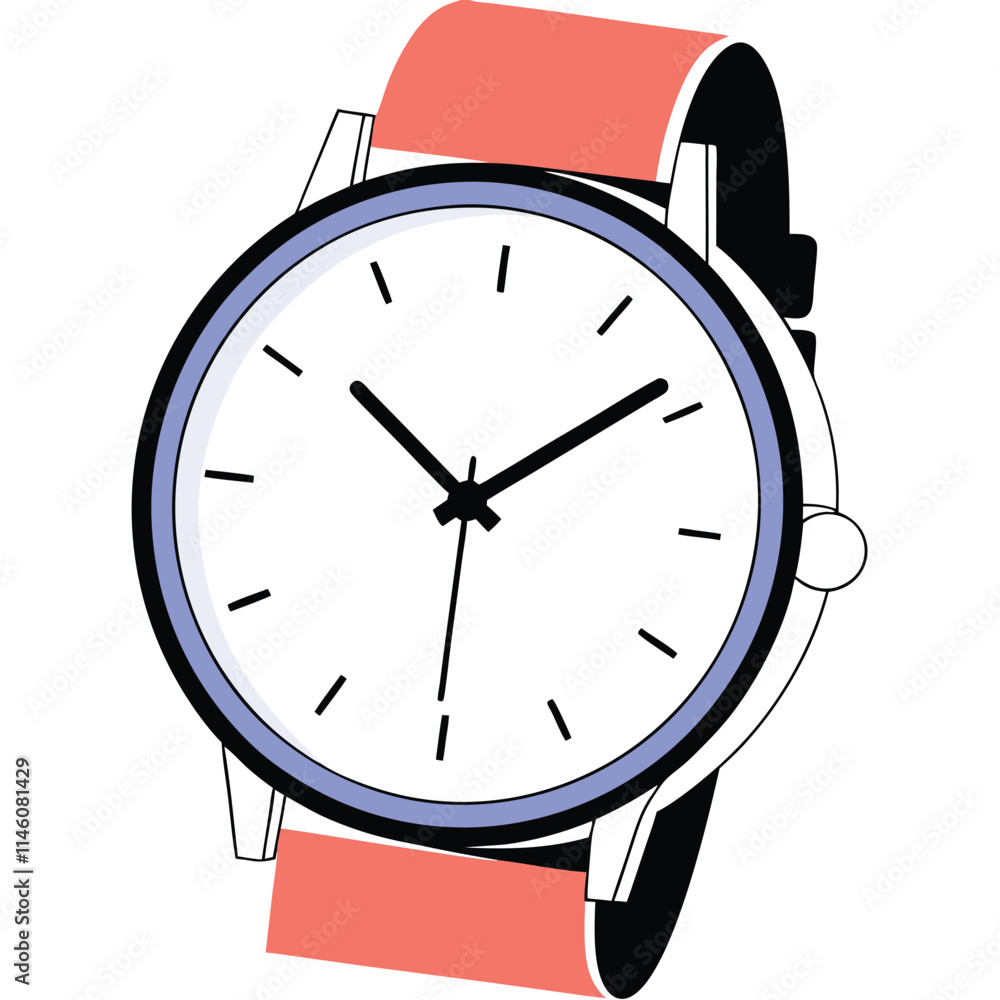 a hand watch line art , white background, a hand watch line art , white background,
