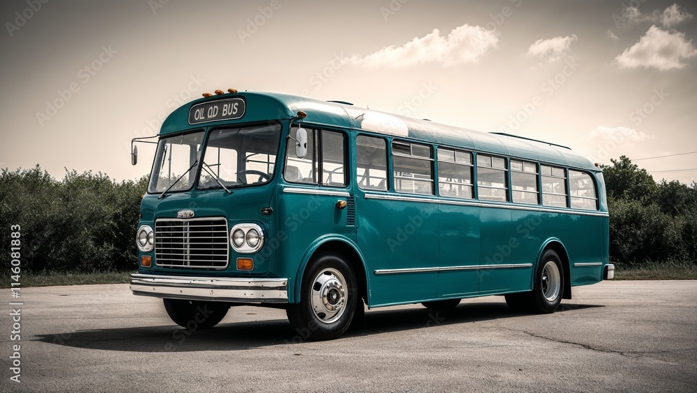 Old Bus with Clipping Path, Isolated on White Background, Showcasing Vintage Design and Nostalgic Charm in a Clean, Detailed Render Old Bus with Clipping Path, Isolated on White Background, Showcasing Vintage Design and Nostalgic Charm in a Clean, Detailed Render