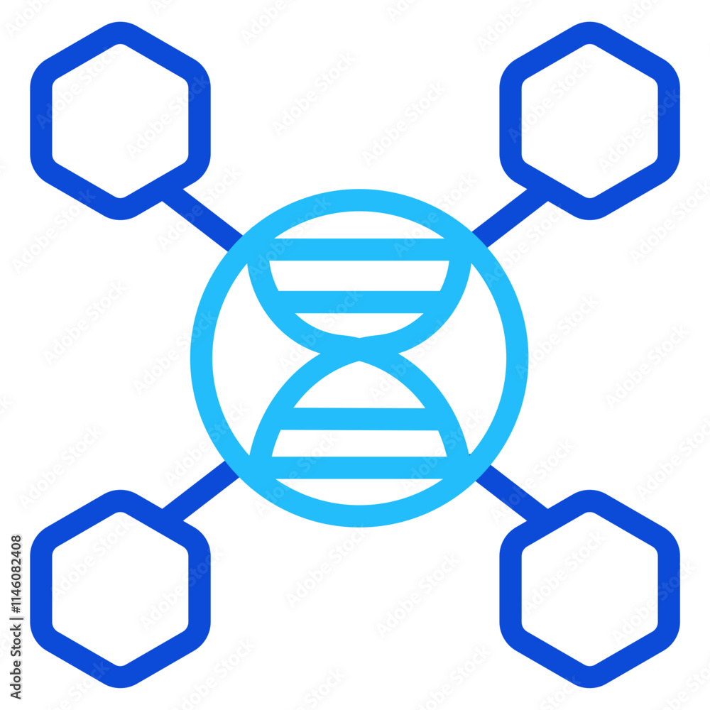 DNA amplification Duoline Icon DNA amplification Duoline Icon