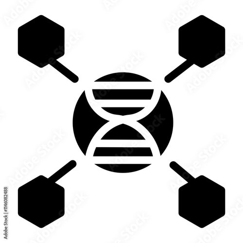DNA amplification Solid Icon