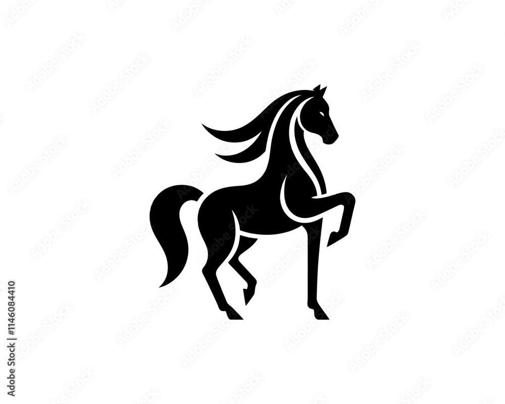Horse logo design icon symbol vector illustration. Horsepower silhouette logo. Animal logo. Black color horse icon logo vector template. Horse logo design icon symbol vector illustration. Horsepower silhouette logo. Animal logo. Black color horse icon logo vector template.