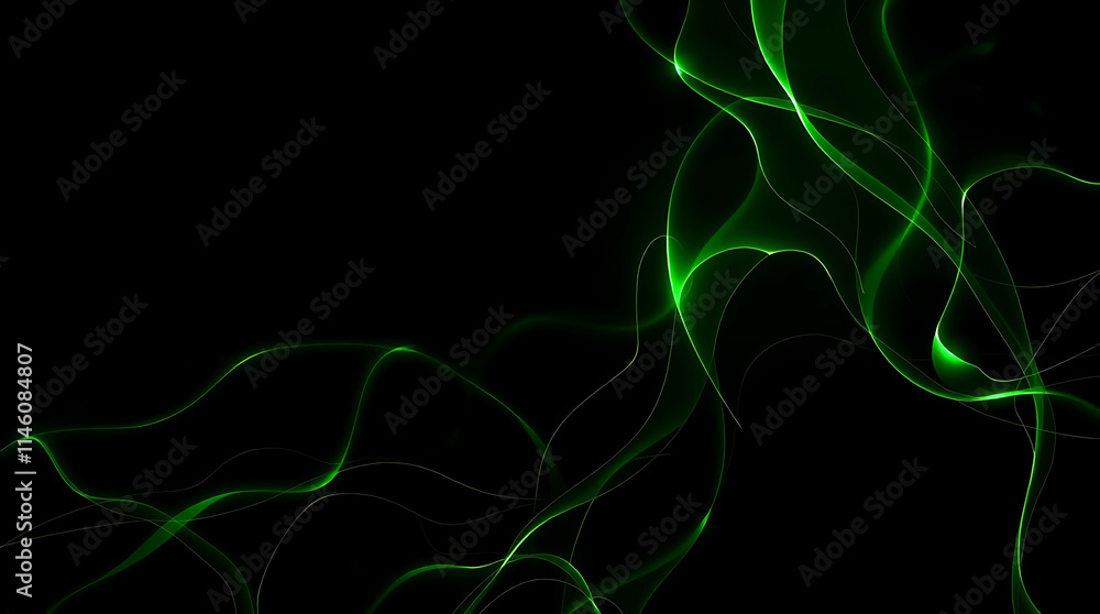 abstract green smoke background, abstract technology background, ppt copy space, copy space backgrounds