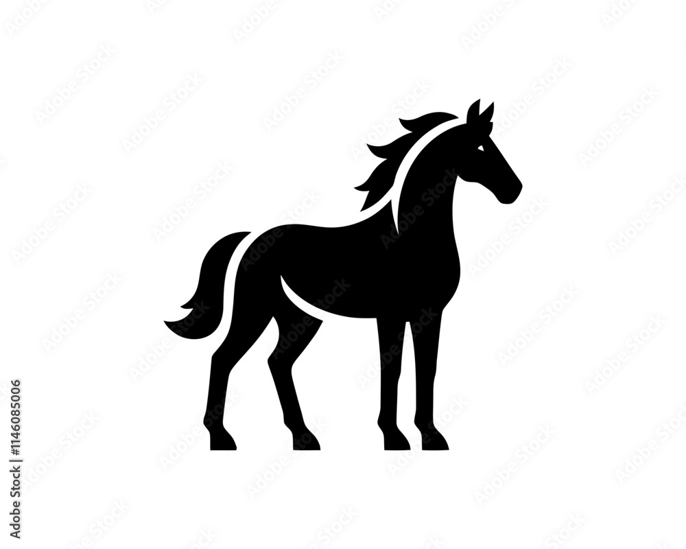 Horse logo design icon symbol vector illustration. Horsepower silhouette logo. Animal logo. Black color horse icon logo vector template. Horse logo design icon symbol vector illustration. Horsepower silhouette logo. Animal logo. Black color horse icon logo vector template.