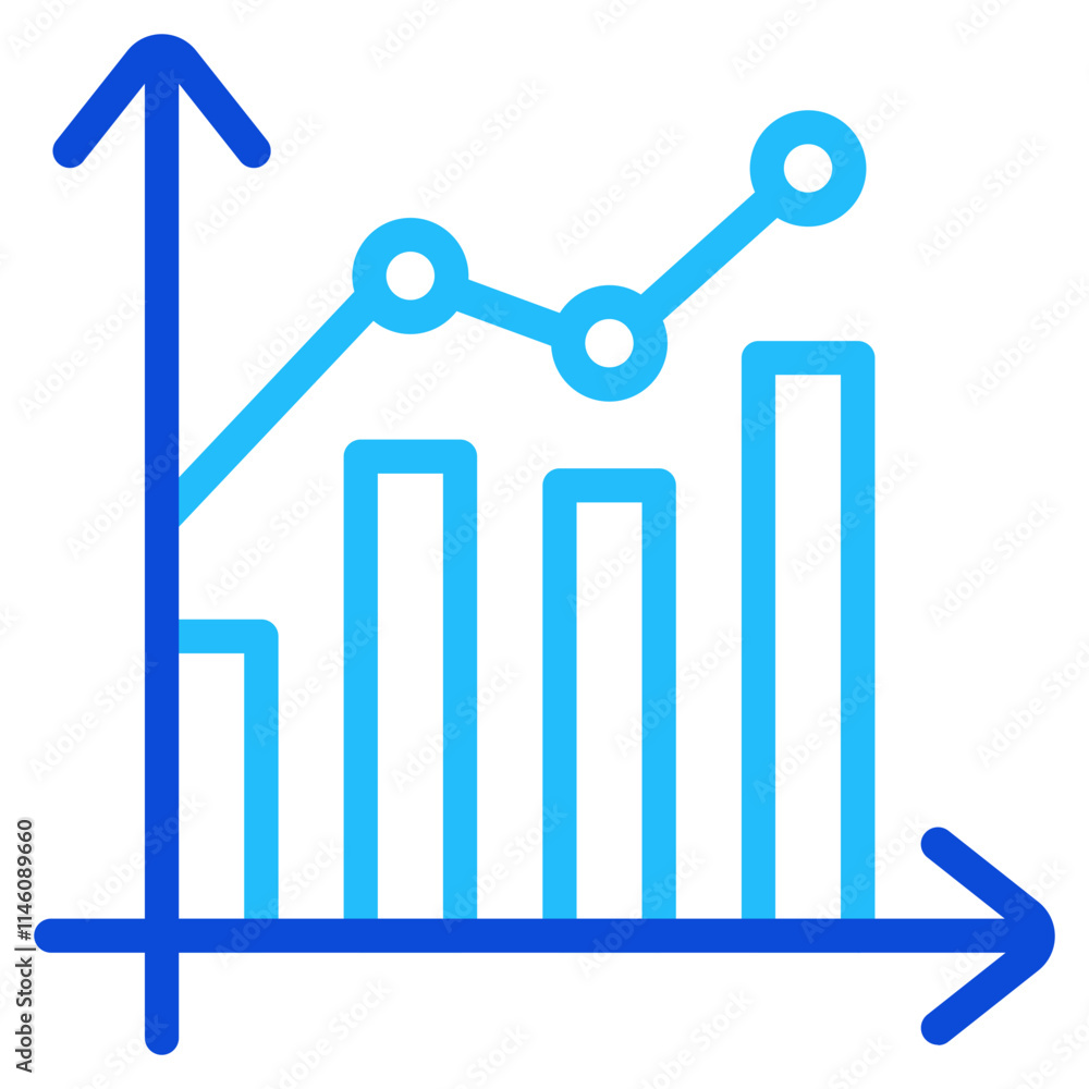 Graph Duoline Icon Graph Duoline Icon
