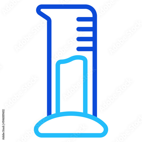 Graduated cylinder Duoline Icon
