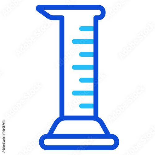 Graduated cylinder Duoline Icon