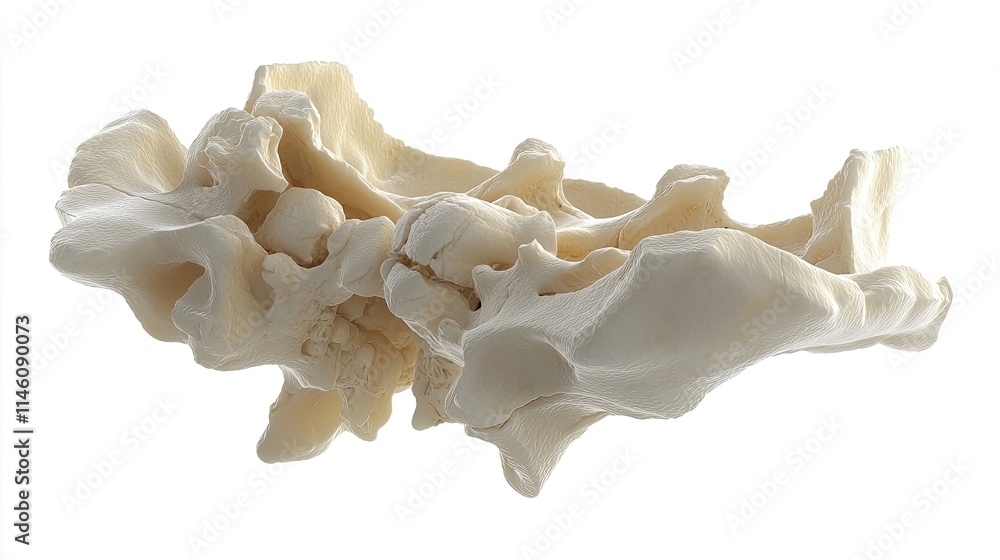 A detailed 3D rendering of a vertebral structure, showcasing anatomical features. A detailed 3D rendering of a vertebral structure, showcasing anatomical features.
