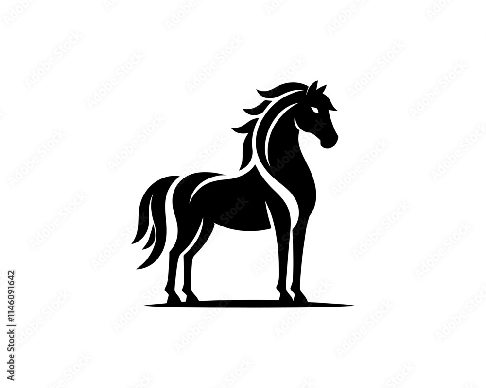 Horse logo design icon symbol vector illustration. Horsepower silhouette logo. Animal logo. Black color horse icon logo vector template. Horse logo design icon symbol vector illustration. Horsepower silhouette logo. Animal logo. Black color horse icon logo vector template.