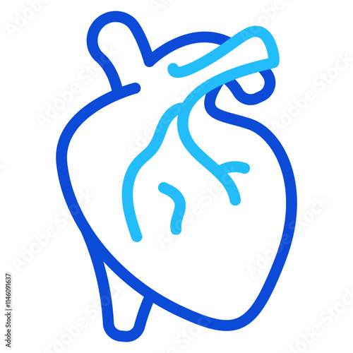 Heart Duoline Icon