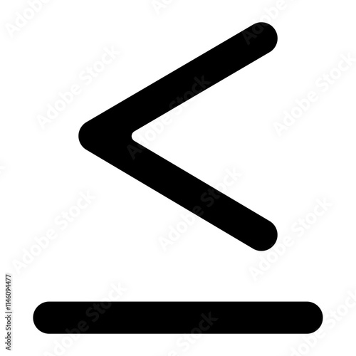 Less than sign Solid Icon
