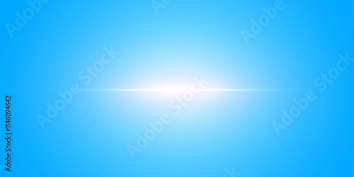 Summer background  beautiful blue sky with bright sun and sunlight . Vector