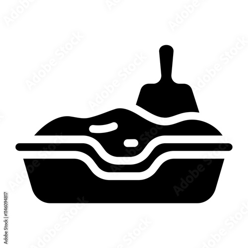Litter box Solid Icon