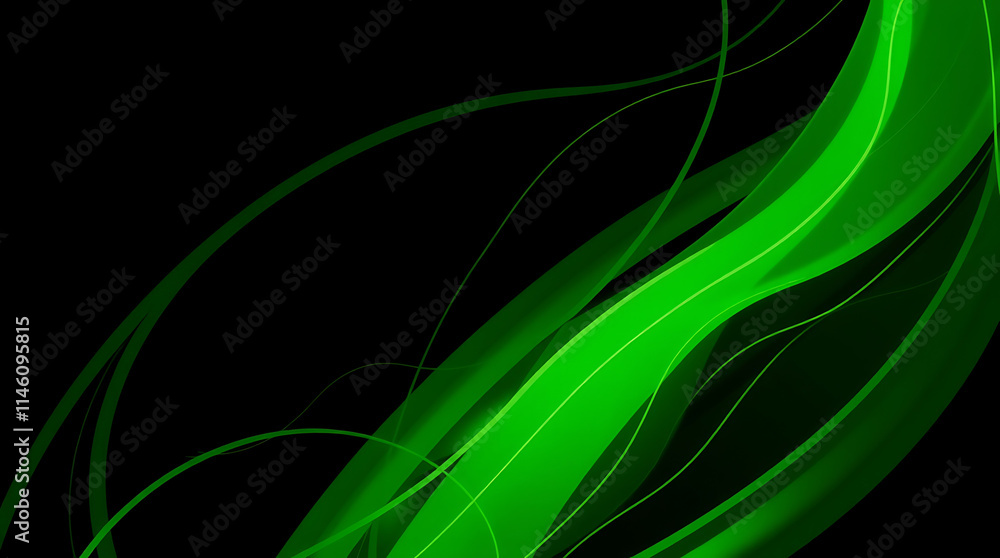 Naklejka premium abstract green smoke background, abstract technology background, ppt copy space, copy space backgrounds