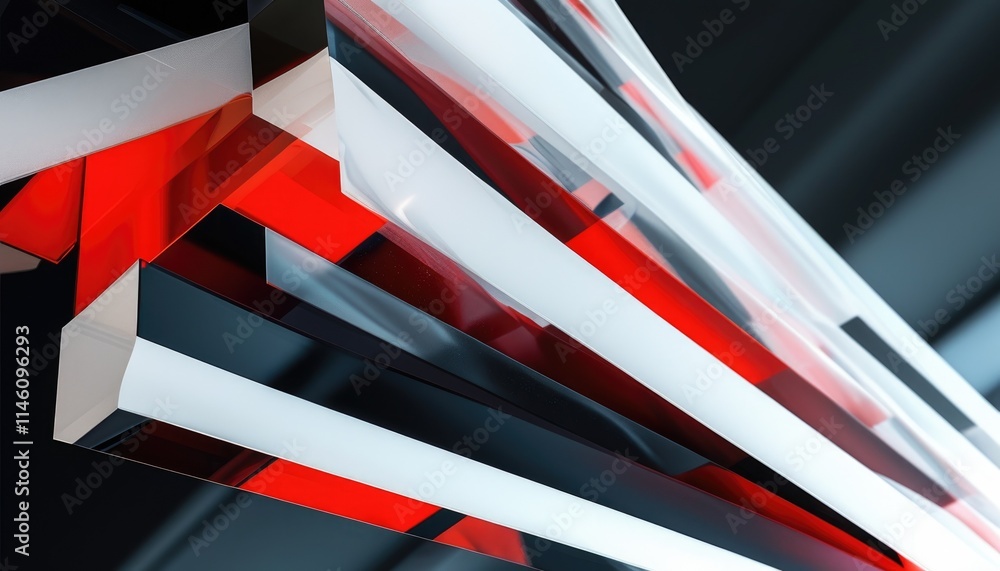A colorful abstract image with red, white, and black stripes A colorful abstract image with red, white, and black stripes