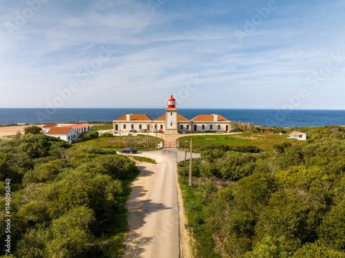 Bild auf Leinwand Faro de Cabo Sardão en Ponta do Cavaleiro en el pueblo de Odemira, parroquia de