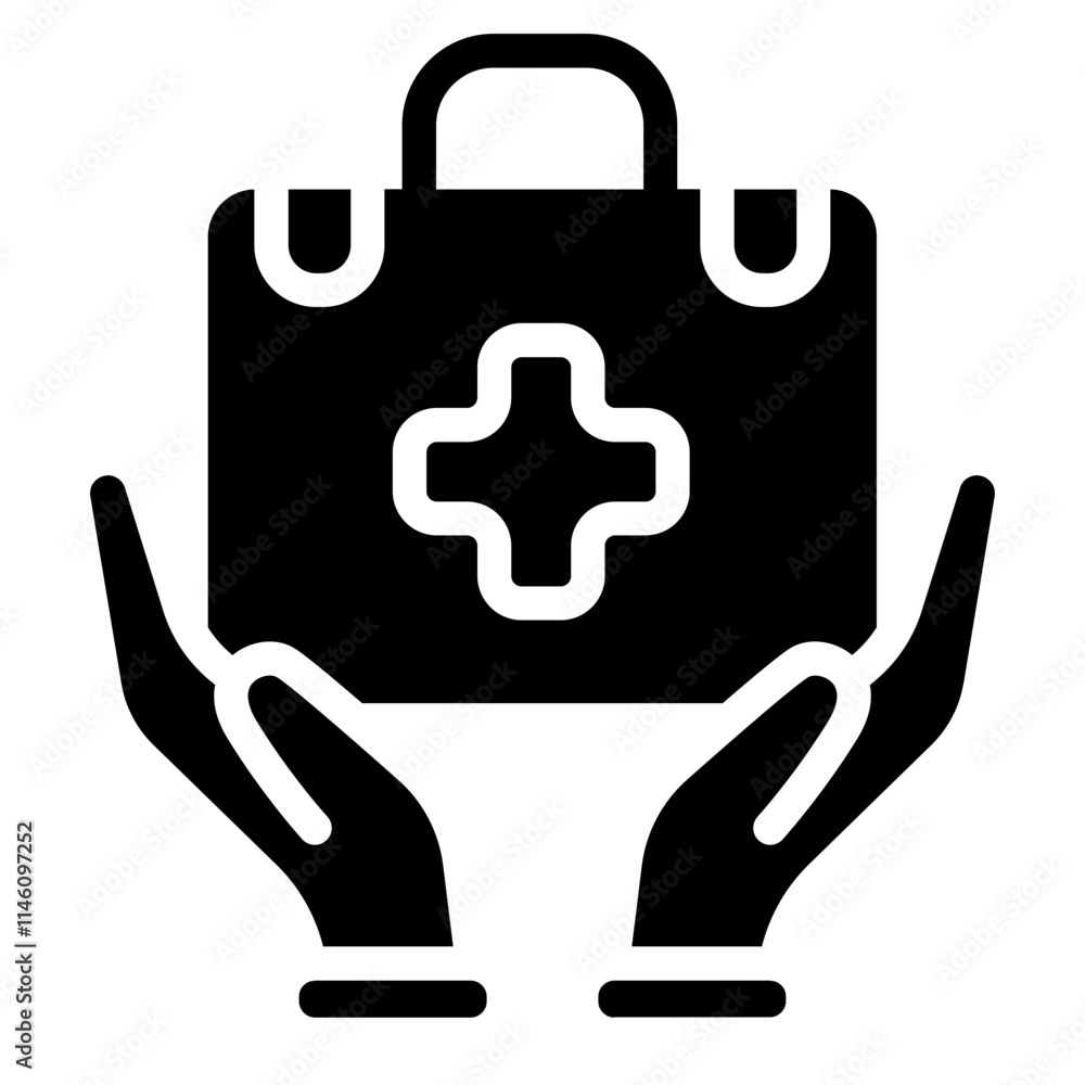 Medical aid Solid Icon Medical aid Solid Icon
