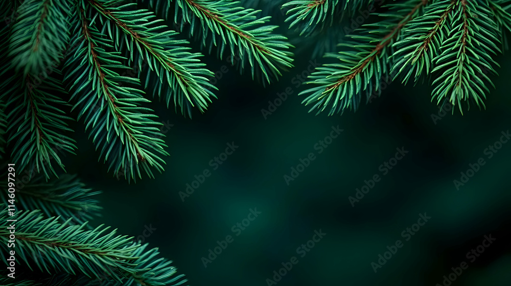 Evergreen Branches: Nature's Deep Green Hues Evergreen Branches: Nature's Deep Green Hues