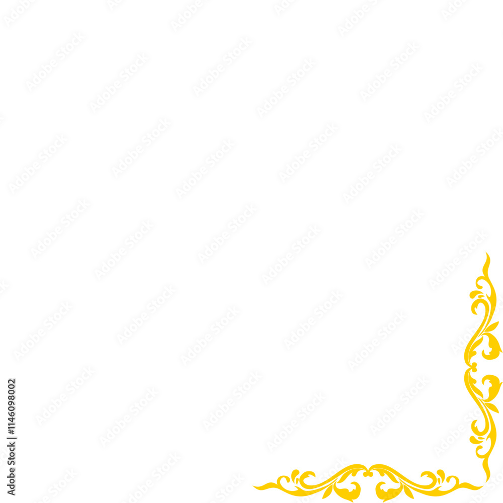 Obraz premium Carved Corner Border