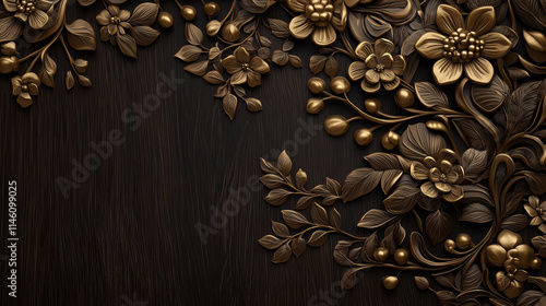 Golden Floral Ornament: A l...