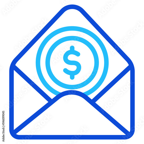 Money donation Duoline Icon