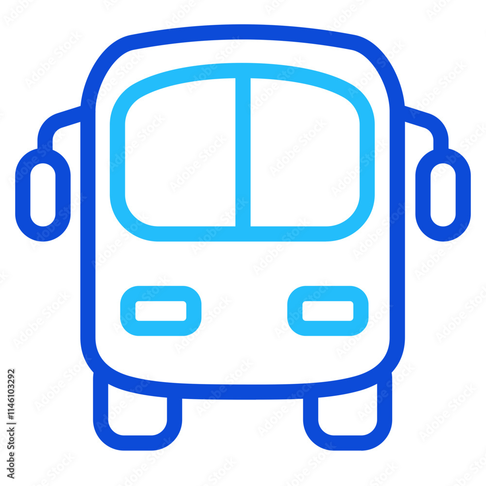 Public transportation Duoline Icon Public transportation Duoline Icon