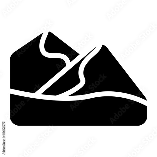 Sand dunes Solid Icon