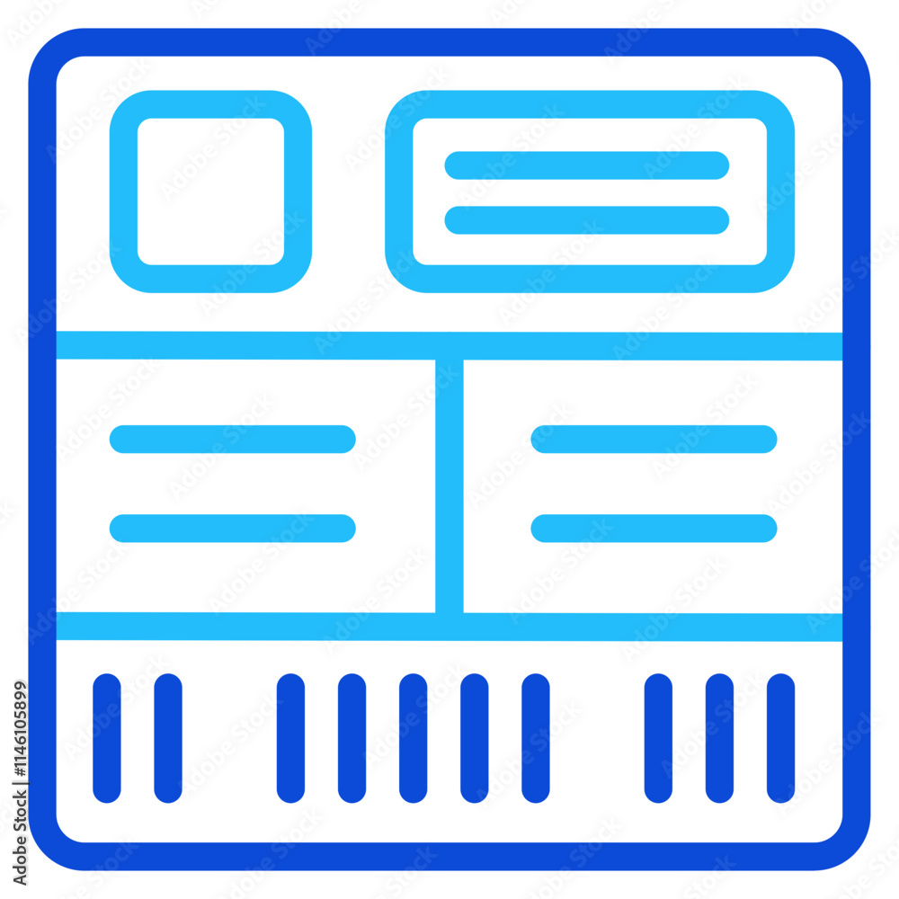 Shipping label Duoline Icon Shipping label Duoline Icon