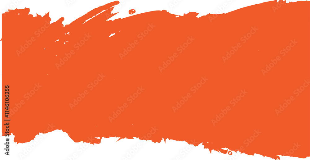 Obraz premium Stroke of paint isolated on transparent background, Grunge badge brush