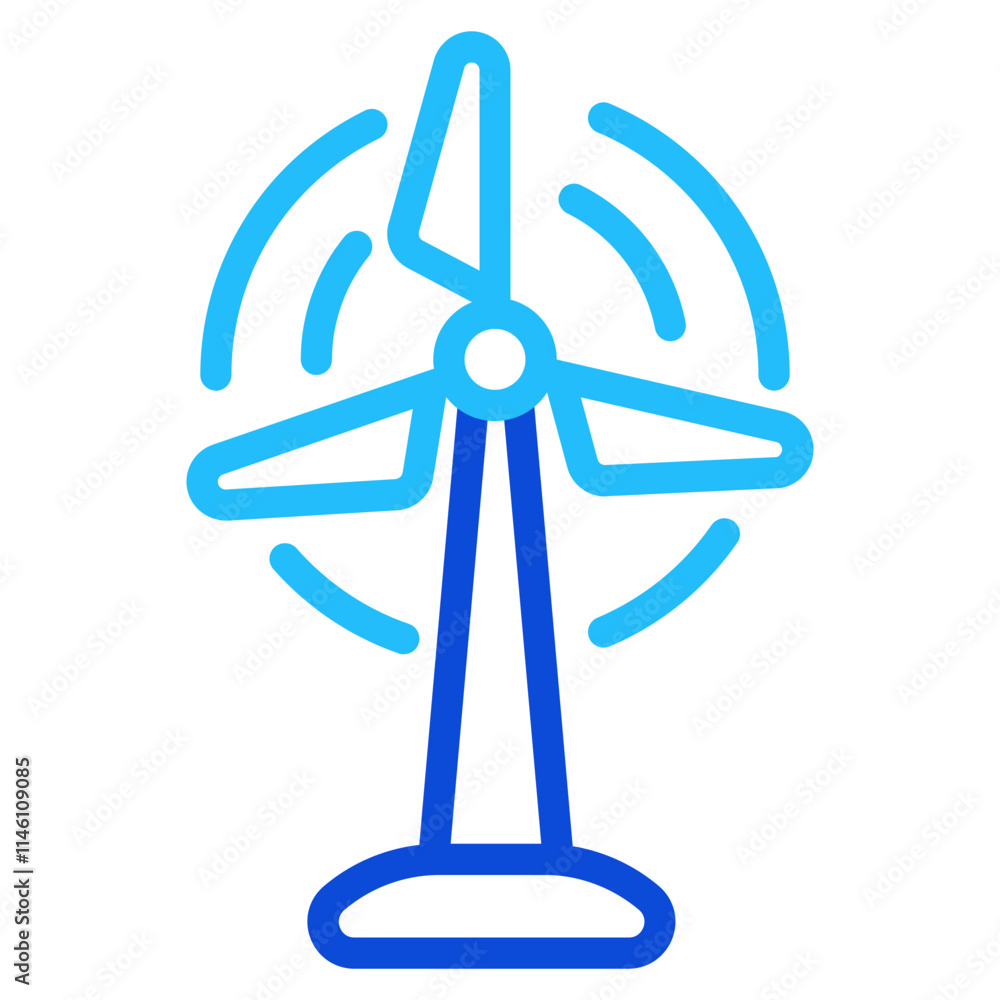 Wind turbine Duoline Icon Wind turbine Duoline Icon