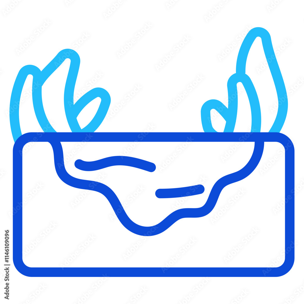 Wetland restoration Duoline Icon Wetland restoration Duoline Icon