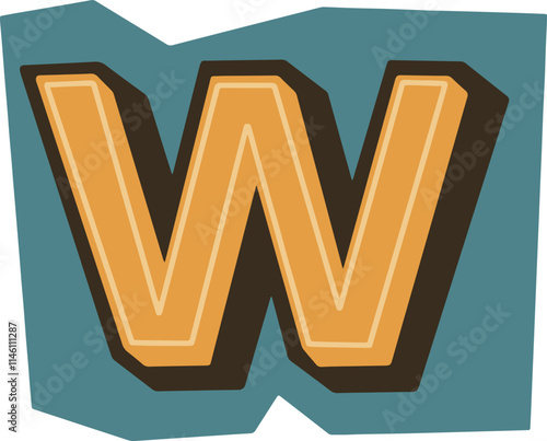 Ransom Note Letter W