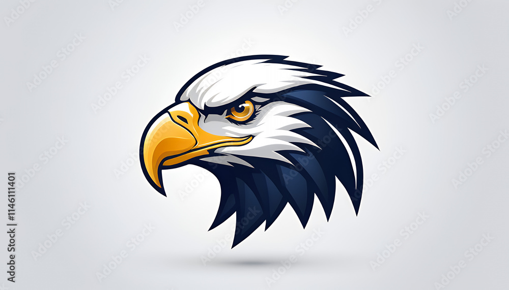 Fototapeta premium Powerful Eagle Head Logo Design