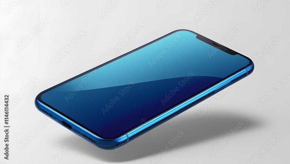 Sleek Blue Smartphone Design Modern Mobile Technology Showcase High-Resolution Product Image Sleek Blue Smartphone Design Modern Mobile Technology Showcase High-Resolution Product Image
