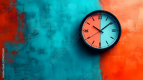 Wallpaper Mural Clock Shows Time Passing on Abstract Art Torontodigital.ca