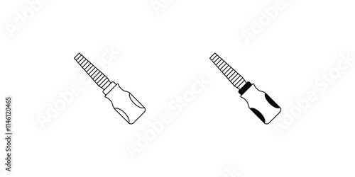 chisel set icon with white background vector stock illustration
