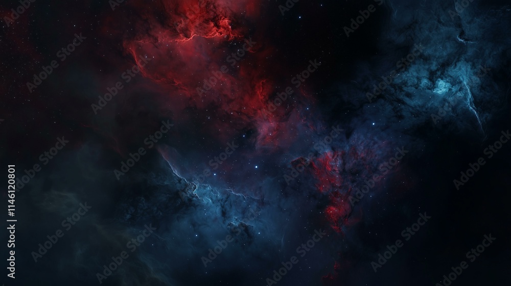 Fototapeta premium Ultra-realistic view of the Carina Nebula with intricate clouds of gas and newborn stars 